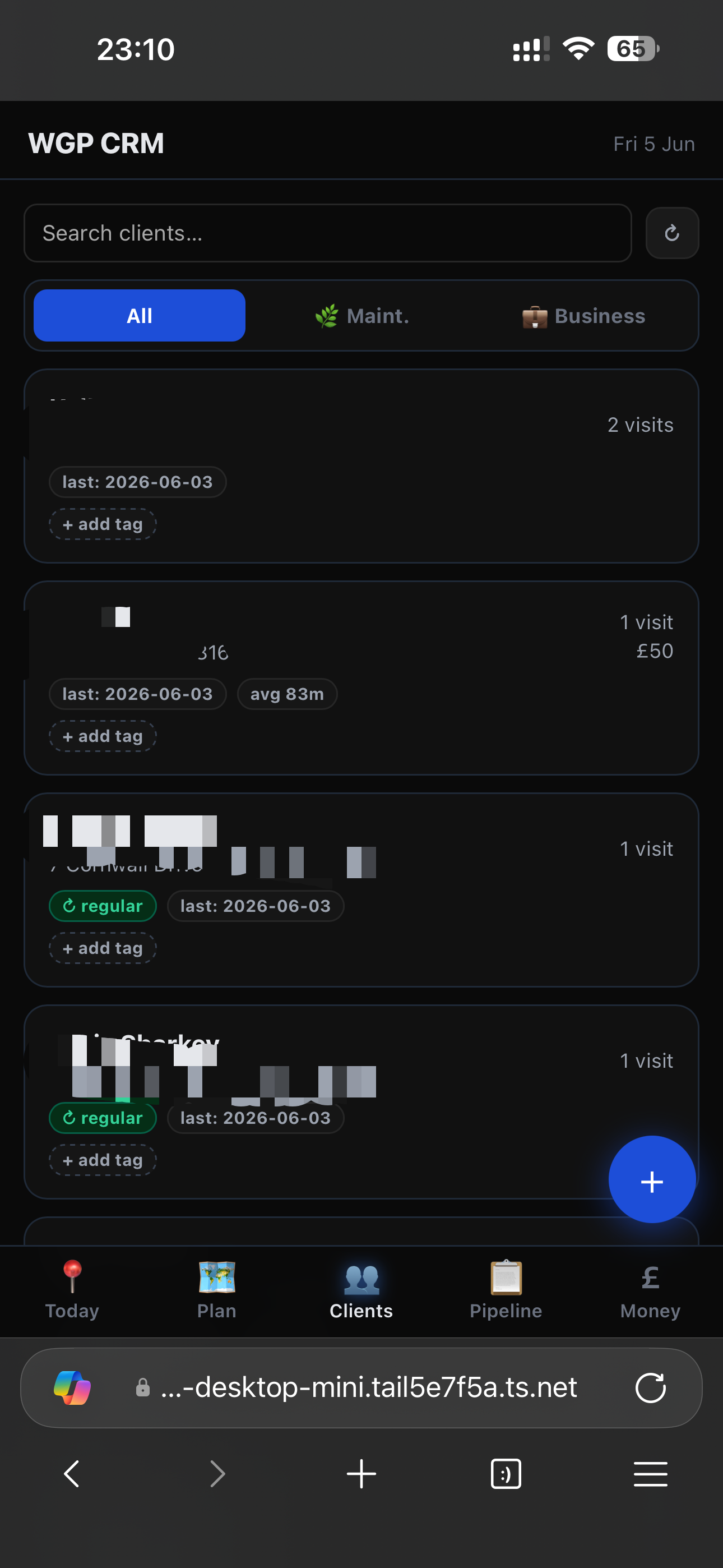 Clients list